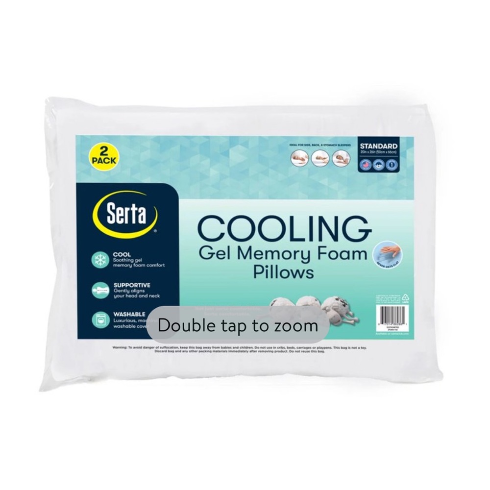SERTA Memory Foam Cooling Pillow (Qty 1)